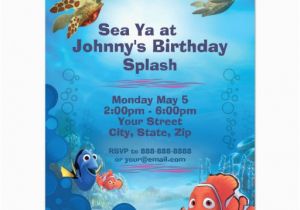 Nemo Birthday Party Invitations Finding Nemo Birthday Invitation 4 25 Quot X 5 5 Quot Invitation