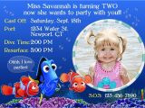 Nemo Birthday Party Invitations Finding Nemo Birthday Invitation Custom Design by