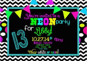 Neon Colored Birthday Invitations 25 Best Ideas About Neon Birthday Parties On Pinterest