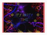 Neon Colored Birthday Invitations Cool Funky Neon Colors Party Invitation 5 Quot X 7 Quot Invitation