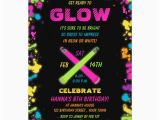 Neon Colored Birthday Invitations Glow Party Neon Birthday Invitation Zazzle Com