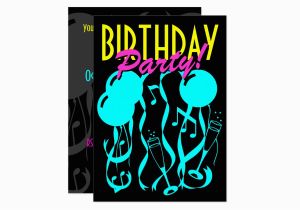 Neon Colored Birthday Invitations Neon Color Birthday Party Invitations Template Zazzle