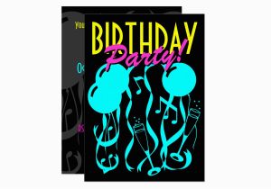 Neon Colored Birthday Invitations Neon Color Birthday Party Invitations Template Zazzle