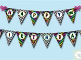 Neon Happy Birthday Banner Neon 80 39 S Party Happy Birthday Banner 30th by