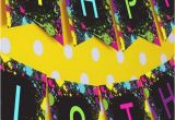 Neon Happy Birthday Banner Neon Glow Party Happy Birthday Banner Instantly