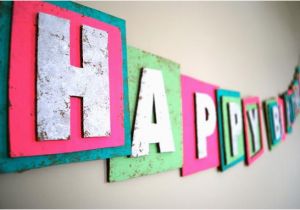 Neon Happy Birthday Banner Neon Happy Birthday Banner Made From Recycled by Audrianapaper