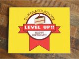 Nerd Birthday Cards Gamer Birthday Card Level Up Funny Birthday Nerdy Birthday