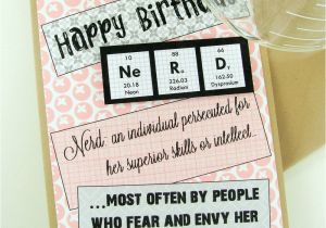 Nerd Birthday Cards Items Similar to Nerd Birthday Card Pink On Etsy