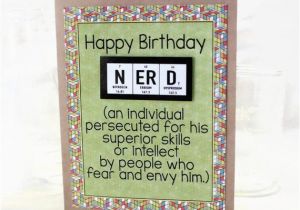Nerd Birthday Cards Science Nerd Birthday Card Greeting Card Paper Goods