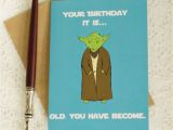 Nerd Birthday Cards Star Wars Yoda Inspired Card Nerd Birthday Blank Greeting