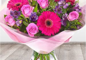 Next Birthday Flowers Gerbera and Rose Hand Tied Next Day Flowers