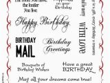 Nice Words for A Birthday Card Birthday Words Rubber Stamp Sheet A5 Chocolate Baroque
