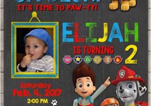 Nick Jr Birthday Invitations Paw Patrol Birthday Invitation with Photo Custom Nick Jr