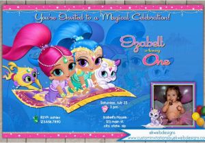 Nick Jr Birthday Invitations Shimmer and Shine Birthday Invitation Nick Jr Photo