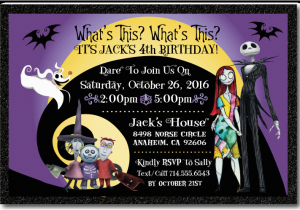 Nightmare before Christmas Birthday Card Nightmare before Christmas Birthday Invitation Di 346