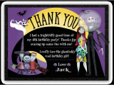 Nightmare before Christmas Birthday Card Nightmare before Christmas Thank You Cards Di 346ty