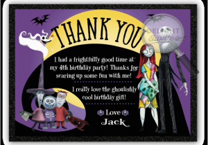 Nightmare before Christmas Birthday Card Nightmare before Christmas Thank You Cards Di 346ty