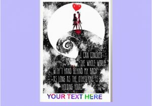 Nightmare before Christmas Birthday Card the Nightmare before Christmas Card Jack and Sally Happy