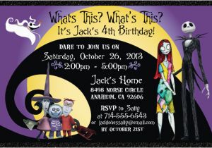 Nightmare before Christmas Birthday Invitation Template Nightmare before Christmas Birthday Invitations