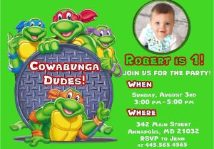 Ninja Turtle Birthday Invite Free Printable Ninja Turtle Birthday Party Invitations