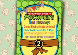 Ninja Turtle Birthday Invite Personalize Teenage Mutant Ninja Turtles Tmnt Photo