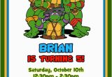 Ninja Turtle Birthday Invite Teenage Mutant Ninja Turtles Birthday Invitations Tmnt