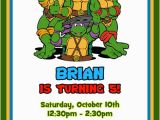 Ninja Turtle Birthday Invite Teenage Mutant Ninja Turtles Birthday Invitations Tmnt