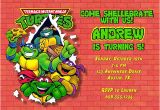 Ninja Turtle Birthday Invite Teenage Mutant Ninja Turtles Birthday Party Invitations