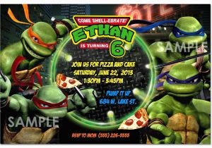 Ninja Turtle Birthday Invite Tmnt Teenage Mutant Ninja Turtles Invitation Printable