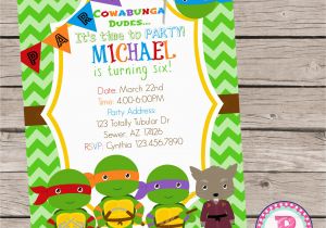 Ninja Turtle Birthday Invites Free Printable Ninja Turtle Birthday Invitations