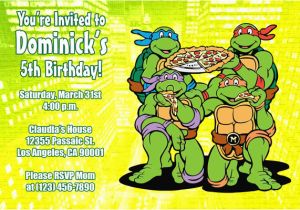 Ninja Turtle Birthday Invites Teenage Mutant Ninja Turtles Birthday Invitations Tmnt