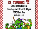 Ninja Turtle Birthday Invites Teenage Mutant Ninja Turtles Birthday Party Invitation
