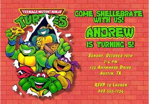 Ninja Turtle Birthday Invites Teenage Mutant Ninja Turtles Birthday Party Invitations