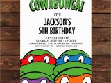 Ninja Turtle Birthday Invites Teenage Mutant Ninja Turtles Birthday Party Invitations