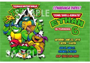 Ninja Turtle Birthday Invites Teenage Mutant Ninja Turtles Birthday Party Invitations