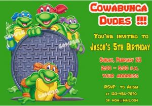 Ninja Turtles Birthday Invites Teenage Mutant Ninja Turtles Birthday Invitation Free