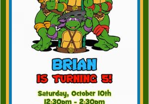 Ninja Turtles Birthday Invites Teenage Mutant Ninja Turtles Birthday Invitations Tmnt