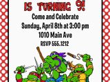 Ninja Turtles Birthday Invites Teenage Mutant Ninja Turtles Birthday Party Invitation