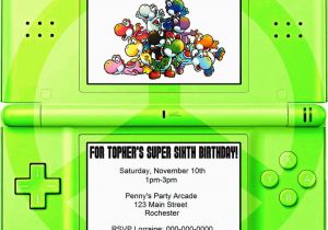 Nintendo Ds Birthday Party Invitations 78 Images About Etsy On Pinterest Download Video Baby