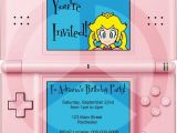 Nintendo Ds Birthday Party Invitations Princess Peach Nintendo Ds Party Invitation Pdf by Spongeshoe