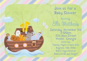 Noah S Ark Birthday Invitations Noah 39 S Ark Invitation Birthday or Baby Shower Digital File