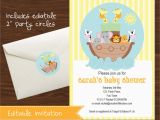 Noah S Ark Birthday Invitations Printable Noah 39 S Ark Invitation Creative Little Parties