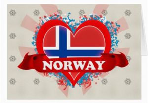Norwegian Birthday Card Vintage I Love norway Greeting Card Zazzle