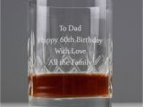 Not On the High Street 60th Birthday Gifts for Him Personalised Crystal Whisky Tumbler by Oli Zo