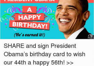 Obama Happy Birthday Card President Obama Happy Birthday Card