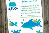 Ocean themed Birthday Invitations A Very Fishy Birthday Printable Aquarium Ocean Party