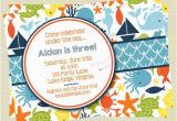 Ocean themed Birthday Invitations Items Similar to Under the Sea Birthday Invitations Sea