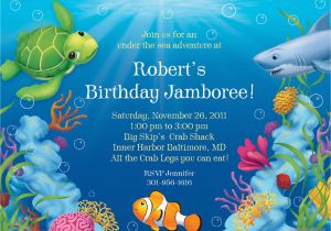Ocean themed Birthday Invitations Ocean Party Personalized Invitation Each Cheap themed