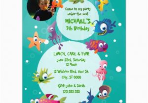 Ocean themed Birthday Invitations Ocean theme Children 39 S Birthday Party Invitation 4 25 Quot X 5