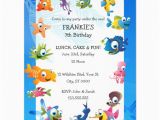 Ocean themed Birthday Invitations Ocean theme Children 39 S Birthday Party Invitation Zazzle